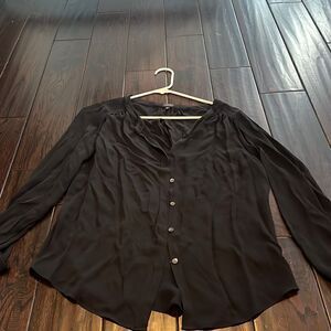 Black silk blouse 